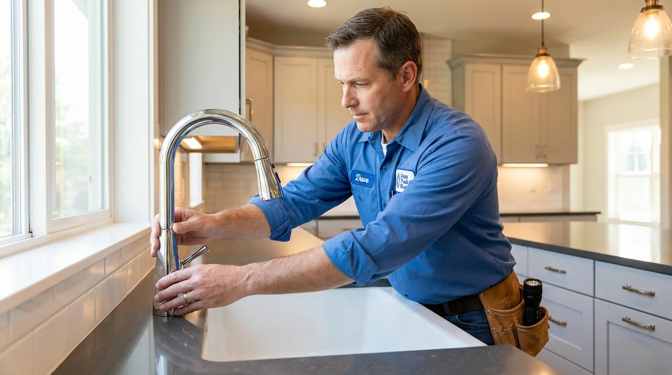 Kitchen faucet installation by Johns Plumbing LLC in Butler